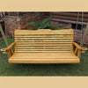 Classic Style Amish Porch Swing with cup holders front view cedar color