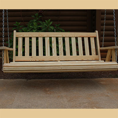 Mission Style Amish Porch Swing front view