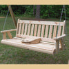Mission Porch Swing - Knotty Pine with Portable Cup Holder