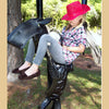 Child Playing on Jumping Stallion Double-Spring Horse Swing