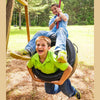 children playing on Old-Fashioned Vertical Tire Swing 